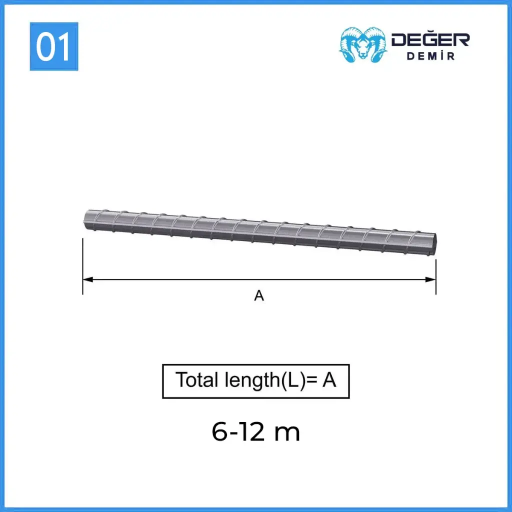 İnşaat Donatı Çubuğu Şekil Kodu 01