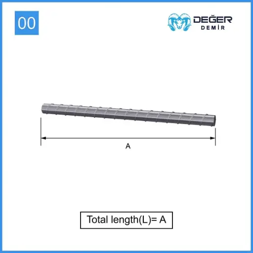 İnşaat Donatı Çubuğu Şekil Kodu 00