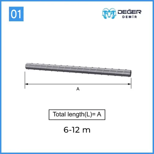 İnşaat Donatı Çubuğu Şekil Kodu 01